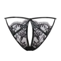 Slip Ouvert En Dentelle Agent Provocateur Alyss -Vêtements Soldes slip femme agent provocateur alyss noir 3