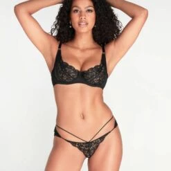 Slip Ouvert En Dentelle Agent Provocateur Dedee -Vêtements Soldes slip femme agent provocateur dedee noir 3