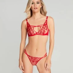 Slip Ouvert Agent Provocateur Ozella -Vêtements Soldes slip femme agent provocateur ozella rouge 4
