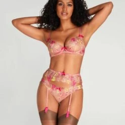 Slip Agent Provocateur Zuri -Vêtements Soldes slip femme agent provocateur zuri jaune rose 4