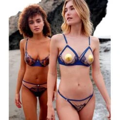 Slip Ouvert Atelier Amour Après-Minuit -Vêtements Soldes slip femme atelier amour apres minuit bleu saphir 4