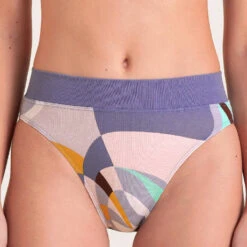 Slip En Coton Calida Elastic Trend -Vêtements Soldes slip femme calida elastic trend violet vert 2