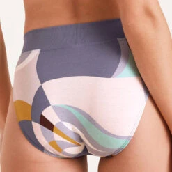 Slip En Coton Calida Elastic Trend -Vêtements Soldes slip femme calida elastic trend violet vert 3