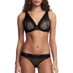Slip Chantelle X Xpose -Vêtements Soldes slip femme chantelle x xpose noir 3