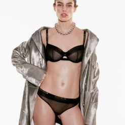 Slip Chantelle X Xpose -Vêtements Soldes slip femme chantelle x xpose noir 4