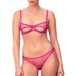 Slip Ouvert Coco De Mer Muse Céline -Vêtements Soldes slip femme coco de mer muse celine rose 5