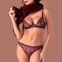 Slip Ouvert Coco De Mer Muse Stella -Vêtements Soldes slip femme coco de mer muse stella bordeaux 3