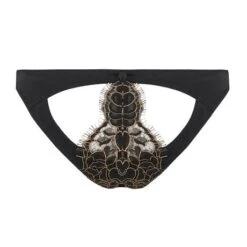 Slip Ouvert En Dentelle Coco De Mer Rivera -Vêtements Soldes slip femme coco de mer rivera noir or 3