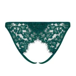 Slip Ouvert En Dentelle Coco De Mer Titania -Vêtements Soldes slip femme coco de mer titania vert fonce 6