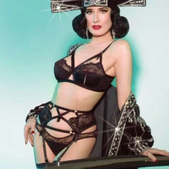 Slip Dita Von Teese Madame X -Vêtements Soldes slip femme dita von teese madame x noir 5