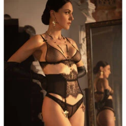 Slip Maison Close Inspiration Divine -Vêtements Soldes slip femme maison close inspiration divine noir 5