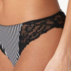 Slip Brésilien Marie Jo Sydny -Vêtements Soldes slip femme marie jo sydny noir blanc 3