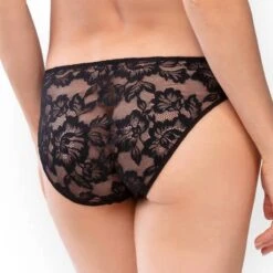 Slip En Dentelle Mey Amazing -Vêtements Soldes slip femme mey amazing noir 2