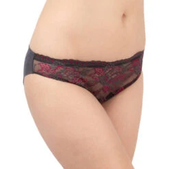 Slip En Dentelle Oscalito Sexy Leavers -Vêtements Soldes slip femme oscalito sexy leavers gris rose 2