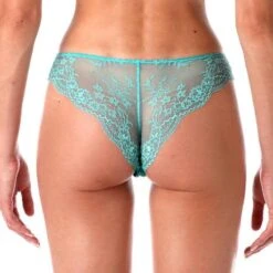 Slip Brésilien En Dentelle Ritratti Milano Béatrice 8 Slip Brésilien En Dentelle Ritratti Milano Béatrice -Vêtements Soldes slip femme ritratti milano beatrice bleu turquoise 3