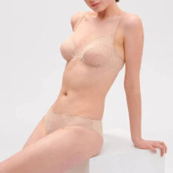 Simone Perele Slip En Dentelle Simone Pérèle Karma -Vêtements Soldes slip femme simone perele karma nude 4