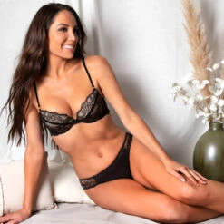 Slip En Dentelle Valery Prestige Charming Dream -Vêtements Soldes slip femme valery prestige charming dream noir 3