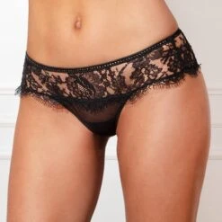 Slip Brésilien En Dentelle Valery Prestige Tiny Tabu' -Vêtements Soldes slip femme valery prestige tiny tabu noir 2