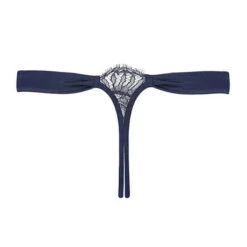 String En Dentelle Coco De Mer Hibiscus -Vêtements Soldes string coco de mer hibiscus bleu navy 2