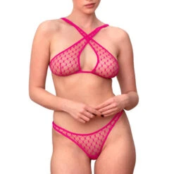String Coco De Mer Muse Céline -Vêtements Soldes string coco de mer muse celine rose 3