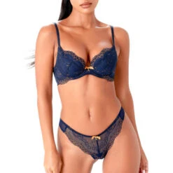 String En Dentelle Gossard Superboost Lace -Vêtements Soldes string gossard superboost lace bleu nuit 4