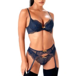 String En Dentelle Gossard Superboost Lace -Vêtements Soldes string gossard superboost lace bleu nuit 5