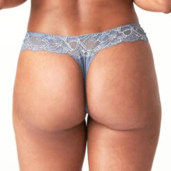 String Dentelle PrimaDonna Madison -Vêtements Soldes string primadonna madison bleu argent 3