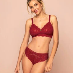 Tanga En Dentelle Antigel Stricto Sensuelle -Vêtements Soldes tanga antigel stricto sensuelle rouge 4