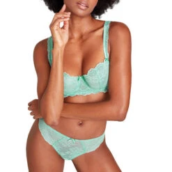 Tanga En Dentelle Aubade Danse Des Sens -Vêtements Soldes tanga aubade danse des sens vert 3